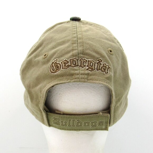 Georgia Bulldogs Embroidered Logo Men's Brown & Camo Adj Strap Back Cap Hat - Picture 6 of 8